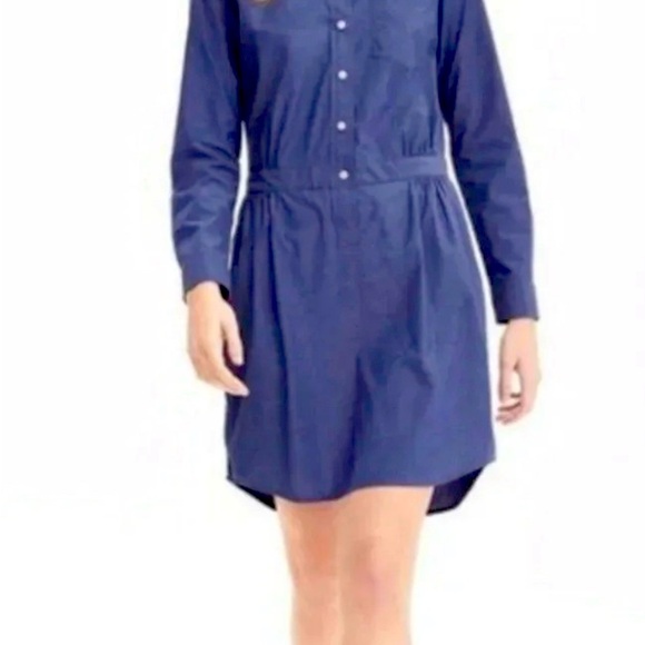 Women's Banana Republic Button-Up Long Sleeve Dress, Chambray, Size 4, Pre-Owned - Picture 2 of 6
